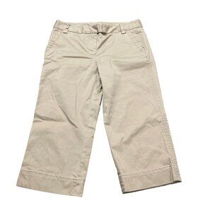 J.Crew Stretch Favorite Fit Beige Capri Chino’s Size 6 2239